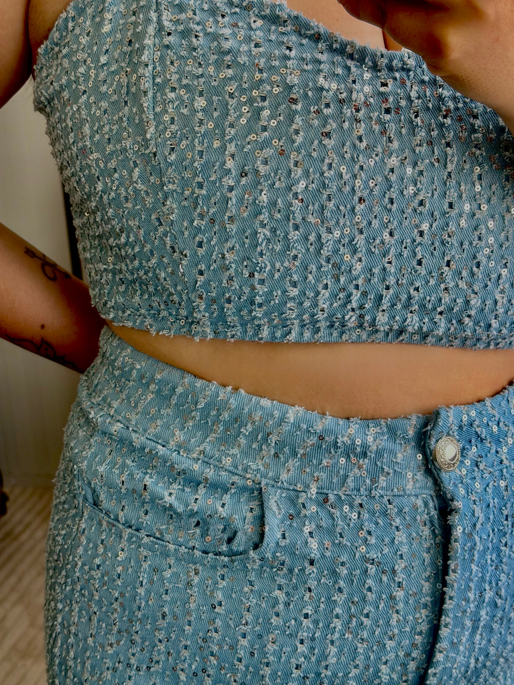 Ensemble Jupe+haut en jean